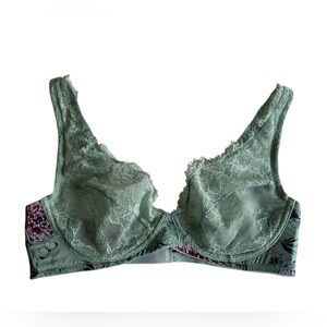 Soma Green Floral Lace Bra 36D